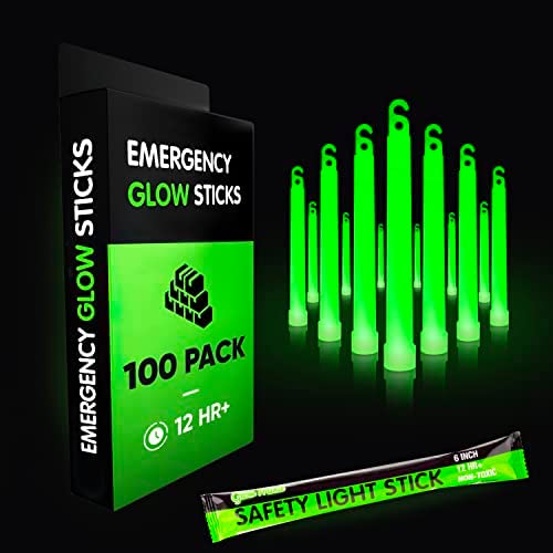 12 Hour Emergency Glow Sticks for Survival, Camping, and Military Use