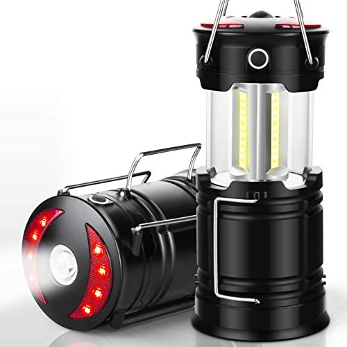2 Pack USB Rechargeable Camping Lanterns with Flashlight and Magnet Base