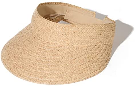 FURTALK Women’s Wide Brim Straw Visor Hat – Foldable for Summer Beach Days!