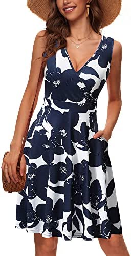 GUBERRY Women’s Sleeveless Flare Sundress with Pockets