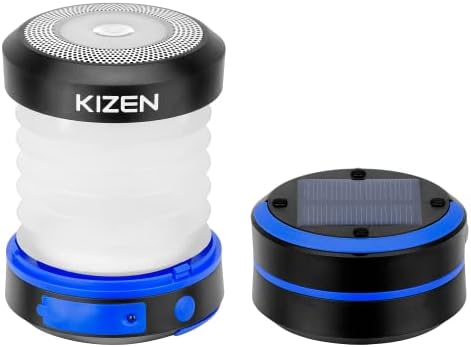 KIZEN Solar Lantern: Portable LED Camping Lamp and Phone Charger