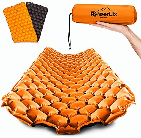 POWERLIX Ultralight Camping Sleeping Pad with Inflating Bag and Repair Kit