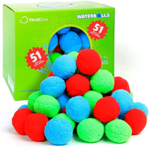 Thrillzoo Battle Blasters – Reusable Water Balloons, 51 Count.