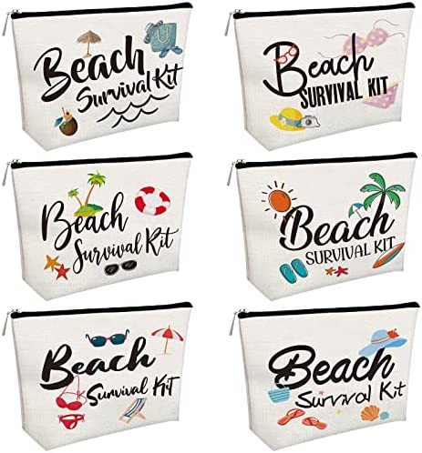 Yilloog Beach Survival Cosmetic Bag – 6 Pieces