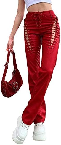 Rock the Scene with Stunning Red Leather Pants!