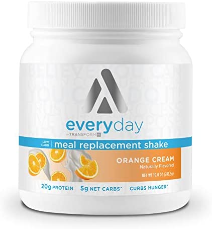 TransformHQ Meal Replacement Shake Powder (Orange Cream) – 7 Servings, Gluten Free, Non-GMO