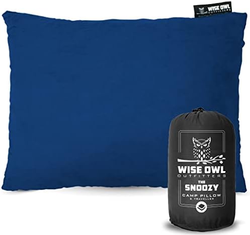 Wise Owl Camping Pillow – Compressible Memory Foam – Small/Medium