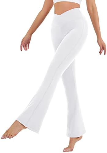 Step out in style with these chic white flare pants!