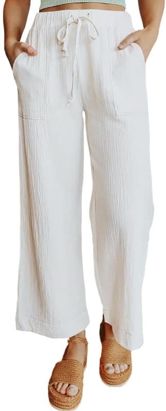 Wide Leg White Pants