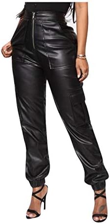 Faux Leather Pants Women