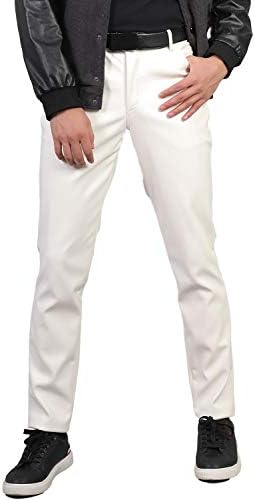 Stylish and Eye-Catching: White Leather Pants for Ultimate Fashion Statement!